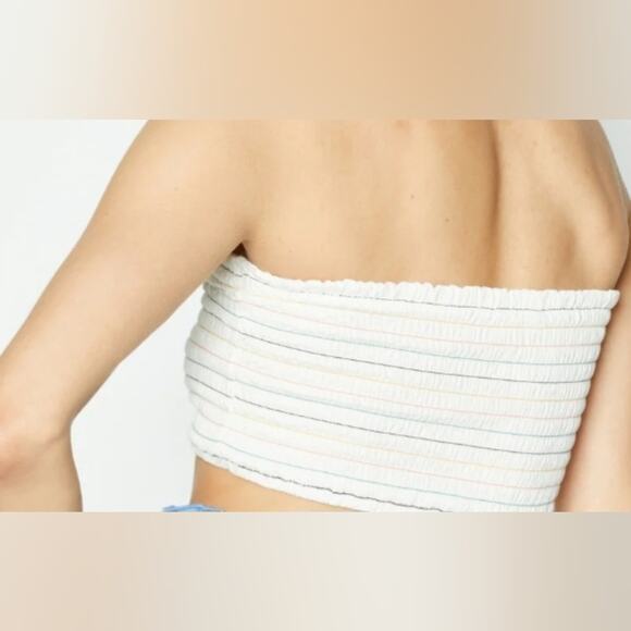 Bcbgeneration smocked tube crop top. Size Large.  Nwt - Picture 4 of 4